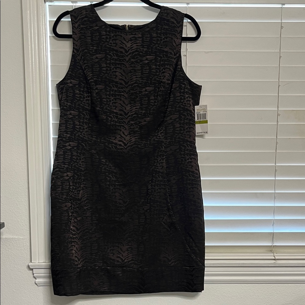 Michael Kors Black Patterned Mini Dress